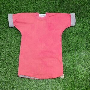 Vintage 80s Russell Athletic Reversible T-Shirt XS/S 16x27 Pinkish Red Gray USA